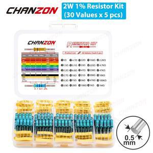 1% 금속 필름 저항기 세트 고정밀 MF 키트 모음 30 개 x 5 개 2W 150 1ohm - 1M 2 와트