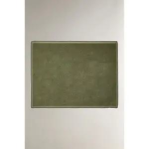 [ZARA] 자라 컬러 스티치 욕실 발매트 - 카키-지중해 3579100