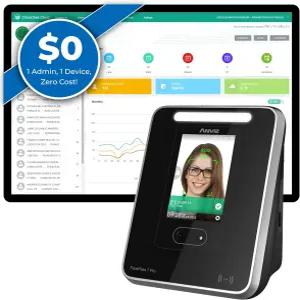 직원 소규모 비즈니스를 위한 ANVIZ 시간 시계 - 영원히 무료 클라우드 소프트웨어 FacePass 7 Pro 생체