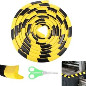 자가 접착 벽 모서리 보호대 9.8피트 L자형 가장자리 옐로우 블랙 NBR 폼 안전 범퍼 공장 차고 창고용 충격