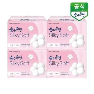 [깨끗한나라]순수한면 실키소프트 생리대 소형 18P x 4팩