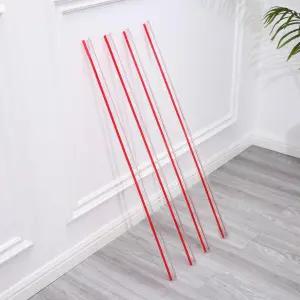 Gaahing 4Pcs 필 앤 스틱 클리어 코너 가드 월 엣지 가구 도어 프레임 프로텍터 범퍼(2.9피트 x 1.0인치)를