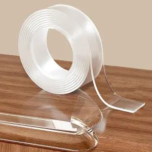 0.8인치 x 6.6피트 가구 스트립용 투명 소프트 코너 프로텍터 날카로운 가장자리 및 테이블 범퍼 창문 벽