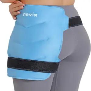 스트랩이 달린 REVIX 힙 스 팩 랩 고관절 교체용 재사용 가능한 젤 콜드 컴프레션 좌골 신경 불편감 를