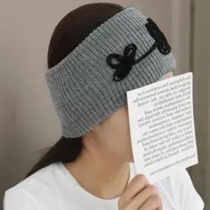 [신상오픈런]여성용 플라워 디자인 니트 헤어밴드 무채색 뜨개 와이드 스타일 (40818336)