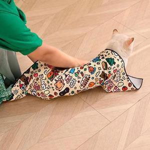 고양이 그루밍 랩 마그네틱 접착식 배넷저고리 부리토 스크래치 방지 물기 및 탈출 구속 랩 원단 애완 동물