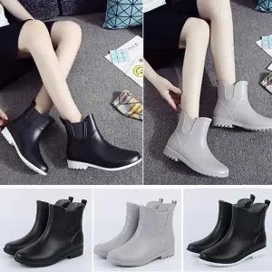 [룽스]앵클 숏부츠 비올때 레인 장화 패션