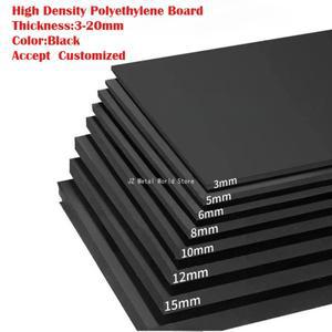 검정색 HDPE 보드 마모 방지 PE 플레이트 폴리에틸렌 시트 플라스틱 플랫 가스켓 두께 3  20mm 맞춤 허용
