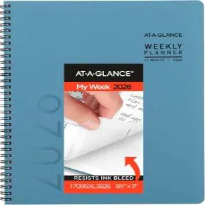 AT-A-GLANCE 2026 플래너 주간 및 월간 8.25인치 x 11인치 대형 컨템포러리 라이트 스카이