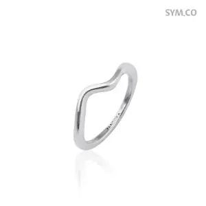 판도라 193095C00 폴리시드 웨이브 여자 실버반지 d