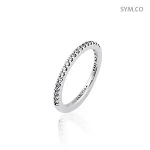 판도라 192999C01 스파클링 밴드 여자 실버반지 d