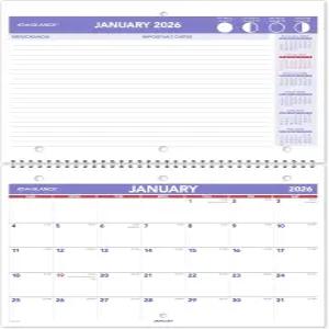 AT-A-GLANCE 2026 월 캘린더 8.5 x 11 작은 블록 월간 (PM1702826)
