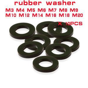 10-20pcs m3 m4 m5 m6 m8 m10 m12 m20 플랫 고무 가스켓 NBR 오일 씰 와셔 검정색