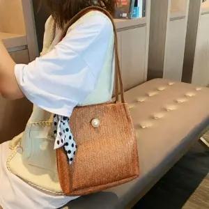 [룽스]라탄 캐주얼 숄더백 가방 가벼운 진주 정장