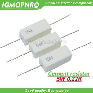 IGMOPNRQ 시멘트 저항 0.22R 0.22ohm 5W ohm 10 개