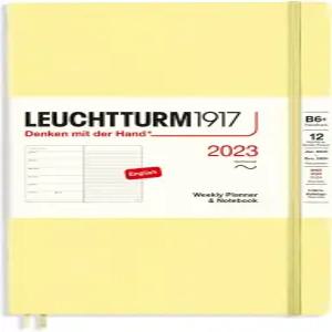 LEUCHTTURM1917 - 주간 플래너 및 노트북 소프트커버 페이퍼백 (B6+) 2023 바닐라 (2023년 1월 1일 12월