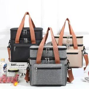 [룽스]보관 보온 보냉 아웃도어 런치백 가방 2단