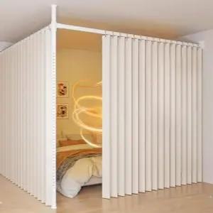 방 거실 파티션 커튼 가리개 벽설치 이동식 공간분리 칸막이