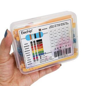 600pcs 금속 필름 저항기 1% 14W 스루홀 diy 전자 키트 30 값 x 20pcs 0.25W 세트 10 ohm  1M