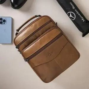 [룽스]가방 가죽크로스백 지퍼 가죽크로스백(중)