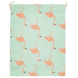 [룽스]캐리어정리 복주머니 린넨 조리개 대홍학