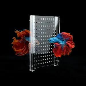 아크릴 어항 분할기 10/15/20/55/75/125갤런 흡착 컵 포함 조정 투명 분리기 세트(10갤런)