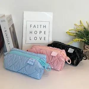 [룽스]화장품 펜케이스 수납 퀼팅파우치 멀티