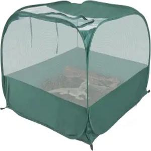 토붐 접이식 휴대용 애완동물 놀이펜 팝업 통기성 메쉬 작은 동물 케이지 투명한 벽과 바닥 도마뱀 고양이