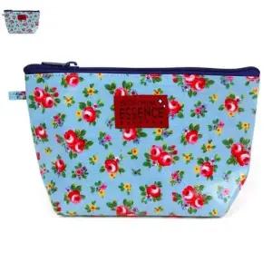 [룽스]뉴팬시 플라워 삼각 방수 멀티 파우치 블루