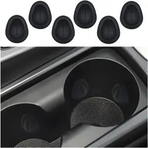KIFIDAN 6PCS 자동차 컵 위치 제한기 실리콘 홀더 삽입 자동 접착식 유니버설 인테리어 액세서리로 병에
