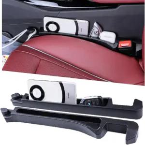 카시트 갭 필러 오거나이저 2팩 필러가 포함된 3in1 사이드 플러그 및 후크 기능 스페이스 스토퍼 유니버설