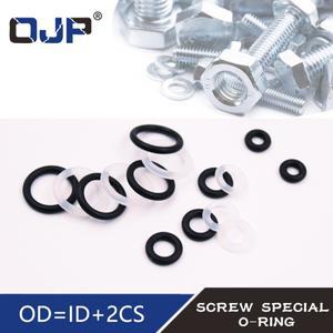 화이트 실리콘 블랙 NBR O-링 씰 나사 와셔 고무 가스켓 링 모음 M3 M4 M5 M6 M7 M8 M9 M10 20 개