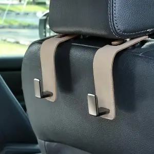 토이야손 카시트 백 훅 메탈과 스웨이드 유니버설 차량 헤드레스트가 달린 지갑 핸드백 코트 식료품 가방