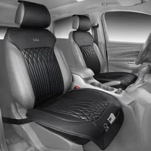 CAR PASS 카시트 프로텍터 자동차용 사이드리스 시트 커버 올 시즌 방수 나파 가죽 통기성 앞좌석 쿠션