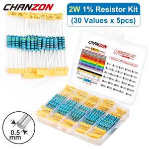 150개갑 30개 값 2W 1% 고정밀 금속 필름 저항기 키트 4.7 10 470 1K 옴 분류 세트