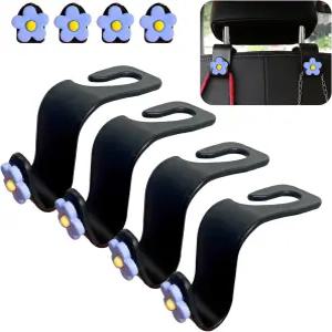 어게니 8 PCS 카시트 헤드레스트 후크 오토시트 걸이 보관 정리함 지갑 코트 우산 식료품 가방용 접착 모든