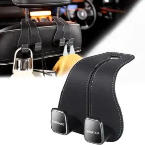 자동차용 와이드 핸드백 후크 트윈 가죽 자동차 헤드레스트 행거 카시트 백 수납 유니버설 핏 세단 트럭