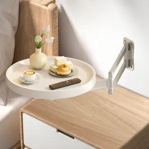 jvsufuik 벽걸이 접이식 테이블 벽 작은 공간을 위한 플로팅 데스크 나무 걸이식 침실 발코니 거실 서재용