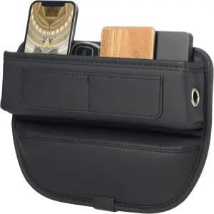 충전 구멍이 있는 카시트 갭 필러 정리함 자동차 트럭 SUV 프리미엄 PU 가죽 인테리어 액세서리 휴대폰