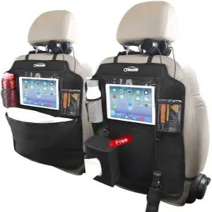 오서 시트 등받이 보호대 킥 매트 12.9인치 I 패드 홀더 2팩 XL 티슈 박스 카시트 정리함 뒷면 대형 카 및