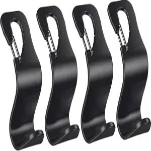 지갑 식료품 가방 핸드백 모자를 위한 4팩 자동차 뒷좌석 헤드레스트 후크 걸이