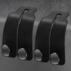 자동차용 아멜리티 헤드레스트 후크 자동차 지갑 및 가방용 카 귀여운 카시트 후크(2팩 블랙)