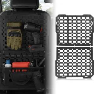 BIZOCO 뒷좌석 차량 정리함 - 시트백용 전술 MOLLE 패널 보관 SUV 밴 트럭용 유니버설 리지드