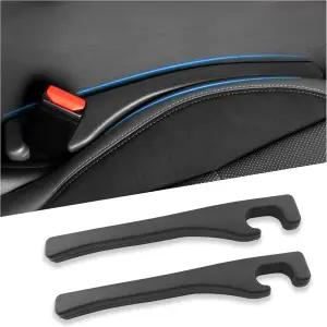 새로운 카시트 갭 필러 2팩 물품 낙하를 방지하는 유연한 시트 스트립 사이의 범용 캐처/콘솔 캐처 차량