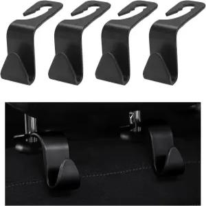 Yourkar 4 PCS 카시트 헤드레스트 후크 오토시트 보관 정리함 자동차 핸드백 의류용 뒷좌석 행거 코트