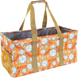 루카치 초대형 유틸리티 토트백 - 해변 수영장 세탁물 자동차 트렁크 보관을 위한 두 개의 외부 포켓이