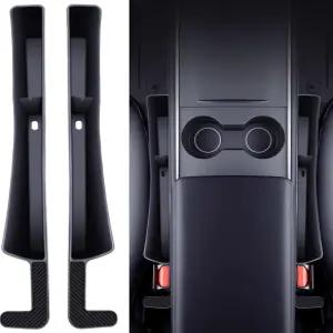 Yibrvoik 차량용 시트 틈새 필러 정리함 2개 팩 - 프리미엄 차량 수납 솔루션 휴대폰 열쇠 카드 등을 위한