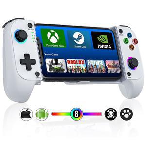 / Android 지원 휴대폰 케이스용 Mocagen MC1 컨트롤러, LED 조명이 있는 모바일 게임 업그레이드된 조이스틱, 터보, 휴대용 패드