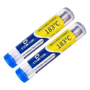 스테인리스 스틸 / 니켈 시트 아연 플레이크 구리 철 알루미늄 납땜, 다기능 코어 납땜 와이어 1.0mm(0.04인치) 1.4온스 2팩