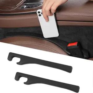 Asweir 2팩 카시트 갭 필러 - 범용 PU 가죽 커버 시트와 콘솔 사이의 갭을 채우도록 설계되었습니다. 측면